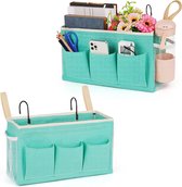 Bed organizer, hoogslaper, bedtas, hangtas, organizer voor thuis, college, slaapzaal, stapelbed, ziekenhuisbed, kinderbed, bedhekje (2 stuks, groot)