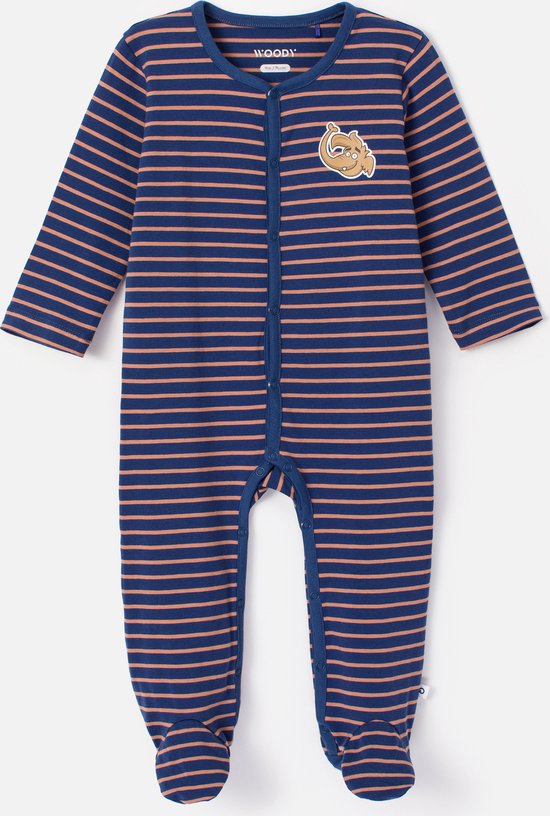 Woody pyjama jongens - mammoet - streep - 232-10-RBZ-Z/915 - maat 62