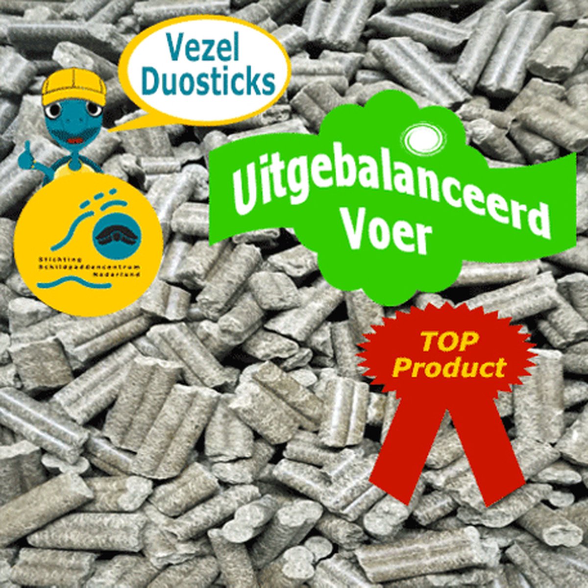 Vezel Duosticks voor Landschildpadden - Uitgebalanceerd Voer - 500g