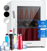 Klarstein Beersafe M Crystal White 33 litres - koelkast de restauration - armoire climatique - 42 dB - porte Verres