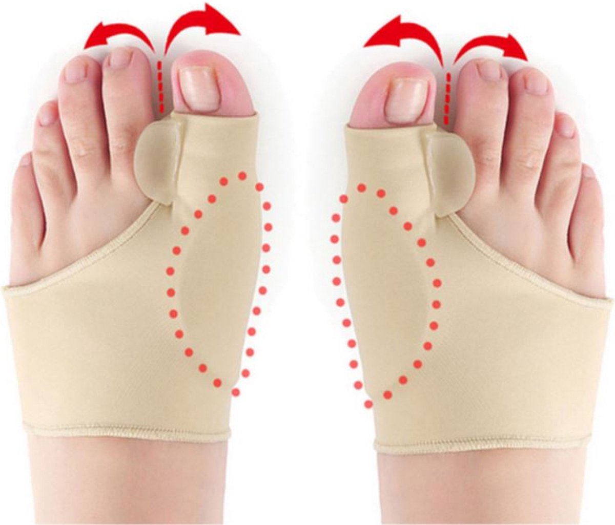 Goedkoopste Hallux Valgus - teenspreider - teencorrector - hallux valgus grote teencorrector - maat 41-44 - Sok 2 stuks