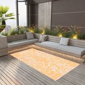 Bol.com vidaXL Buitenkleed 120x180 cm PP oranje en wit aanbieding