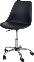 Malmö MCW-T501 draaistoel, bureaustoel, werkkruk, in hoogte verstelbaar ~ kunstleer, zwart