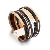 Sorprese armband - Classic Brown - armband dames - wikkelarmband - cadeau - Model G