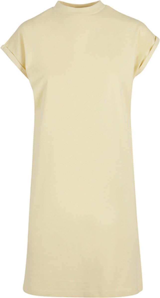 Build Your Brand - Turtle Extended Korte Dames T-Shirt Jurk - Soft Yellow maat 4XL