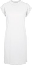 Super Oversized damesshirt 'Turtle Shoulder Dress' White - M