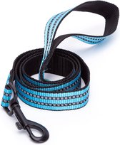 Nobleza Hondenriem - Looplijn hond - Uitlaatriem - Hondenlijn - Leiband hond - Reflecterend - Nylon - 120 cm - Blauw