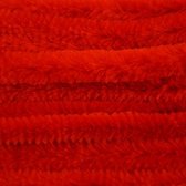 10x Rood chenille draad 14 mm x 50 cm - Buigbaar draad - Pluche chenillegaren/chenilledraden - Hobbymateriaal om mee te knutselen