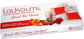 Melissokomiki Loukoumi with Honey and Greek Red Passion | Greek Strawberry, Cherry, Rose Delight 280gr