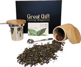 GreatGift® - Theepakket Groene Fruitthee - in luxe verpakking - Cadeaupakket Met Thee - Met persoonlijke boodschap uit Sri Lanka - Uniek cadeau