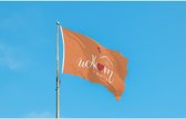Oranje Welkom Thuis Vlag 100x150cm