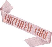 Birthday Girl sjerp deLuxe rosé goud glitter - sjerp - birthday - girl - rose goud - verjaardag