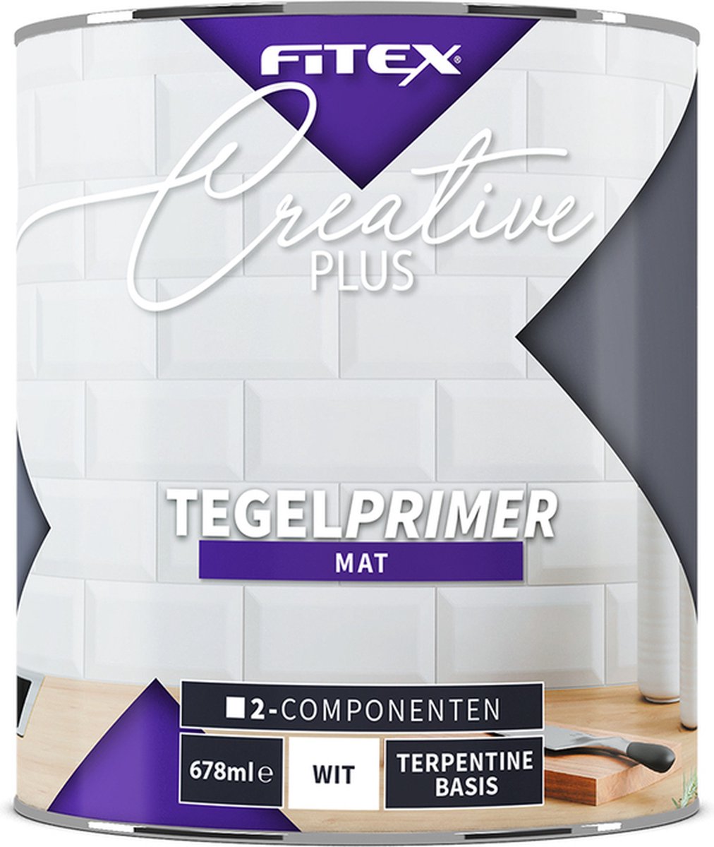 Fitex Creative+ Tegel Primer 2-Componenten - Grondverf - Dekkend - Binnen en buiten - Water basis - Mat - Grijs