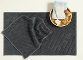 English Home badmat set - 60x100 cm + 60x50 cm - Antraciet