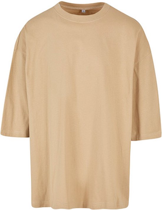 Extreme Oversized T-shirt 'Huge Tee' met ronde hals Union Beige - 4XL