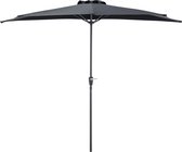 ACAZA - Halve parasol - Halve Parasol voor Balkon - Balkon Parasol - 3 Meter Diameter - Zwart