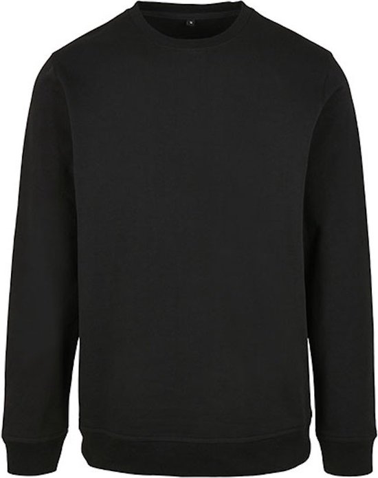 Basic Crewneck Sweater met ronde hals Black - 5XL