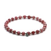 bracelet femme argent 925 rose corail 4mm