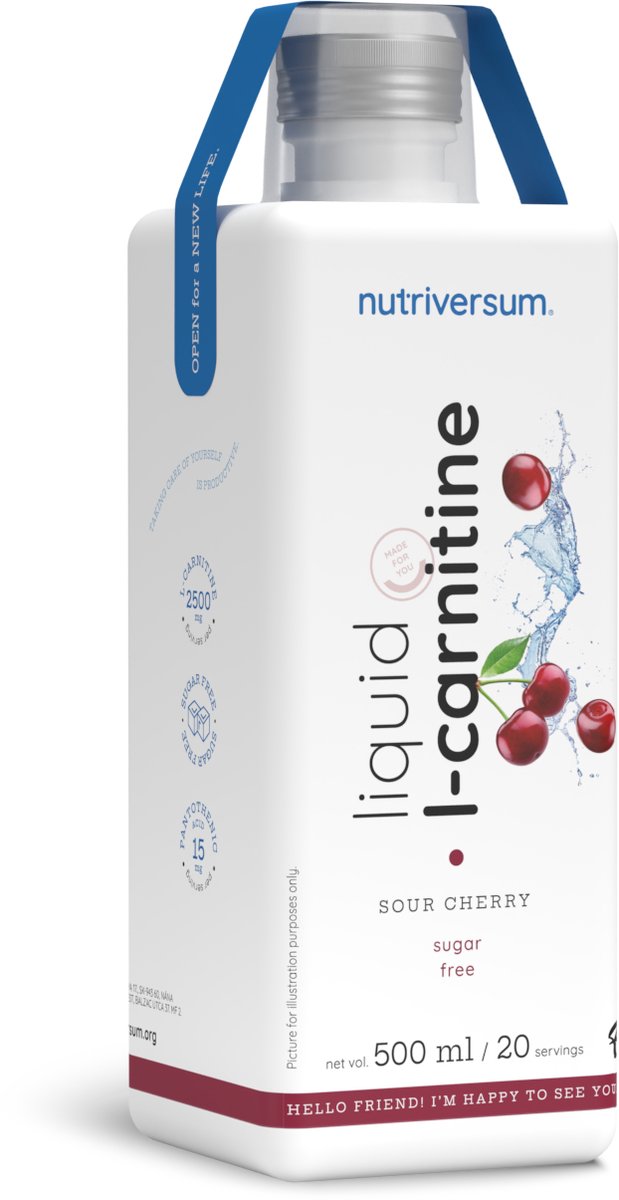 Goedkoopste Nutriversum | L-Carnitine in vloeibare vorm | Sour Cherry | 20 porties | Zero suiker | Hoge dosis L-Carnitine aminozuur | Vetvrij | Voor dagelijks gebruik | Nutriworld