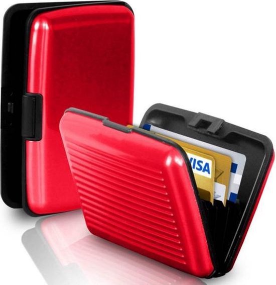 New Age Devi - Premium Creditcardhouder - Alu Pasjeshouder \- Aluminium \- Rood/Red