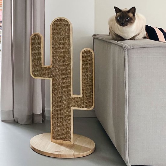 Designed by Lotte Cactus Oze - Krabpaal - Hout - 40x40x80 cm