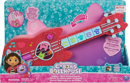 Gabby's Poppenhuis - Gabby's Miauw-eldig Ukulele met muziek en geluiden - Gabbys Poppenhuis - Gabby's Dollhouse