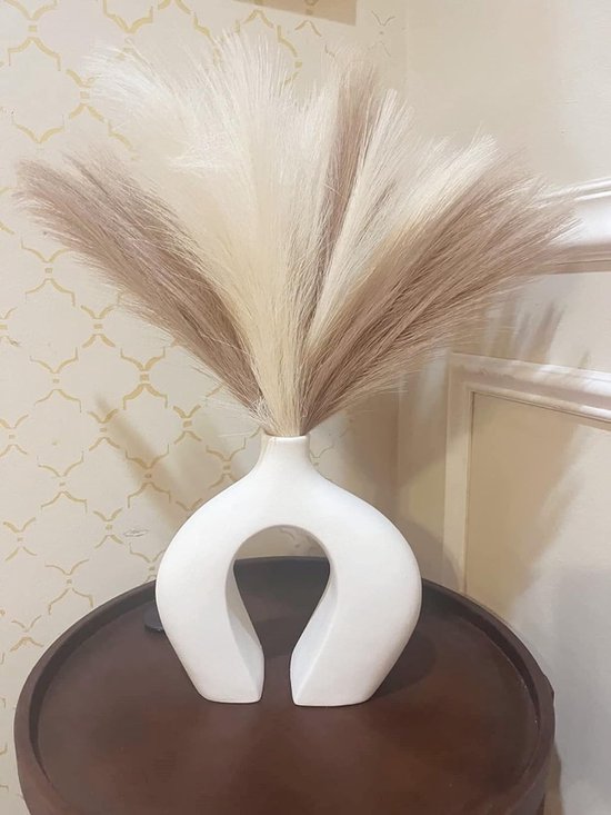 Vase En Céramique Rose 20cm - Décoration Minimaliste Moderne Pour Intérieur
