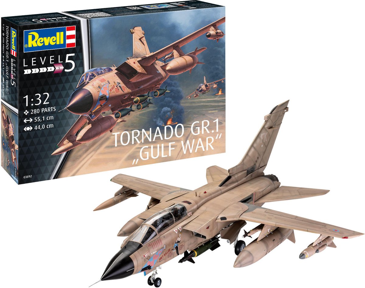 1:32 Revell 03892 Tornado GR RAF Gulf.F - Gulf War Plastic Modelbouwpakket