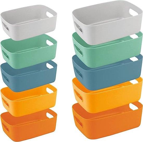 Iris Ohyama Kunststof ladebox met wieltjes, 5 platte laden, mat wit, handgrepen om te trekken, voor slaapkamer, school & kantoor, BPA-vrij, ladekast, rolcontainer, A4 lade, DDDC-350