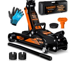 Masko Krik 2.5 Ton - hydraulisch - vlakke hefhoogte - garagekrik - oranje