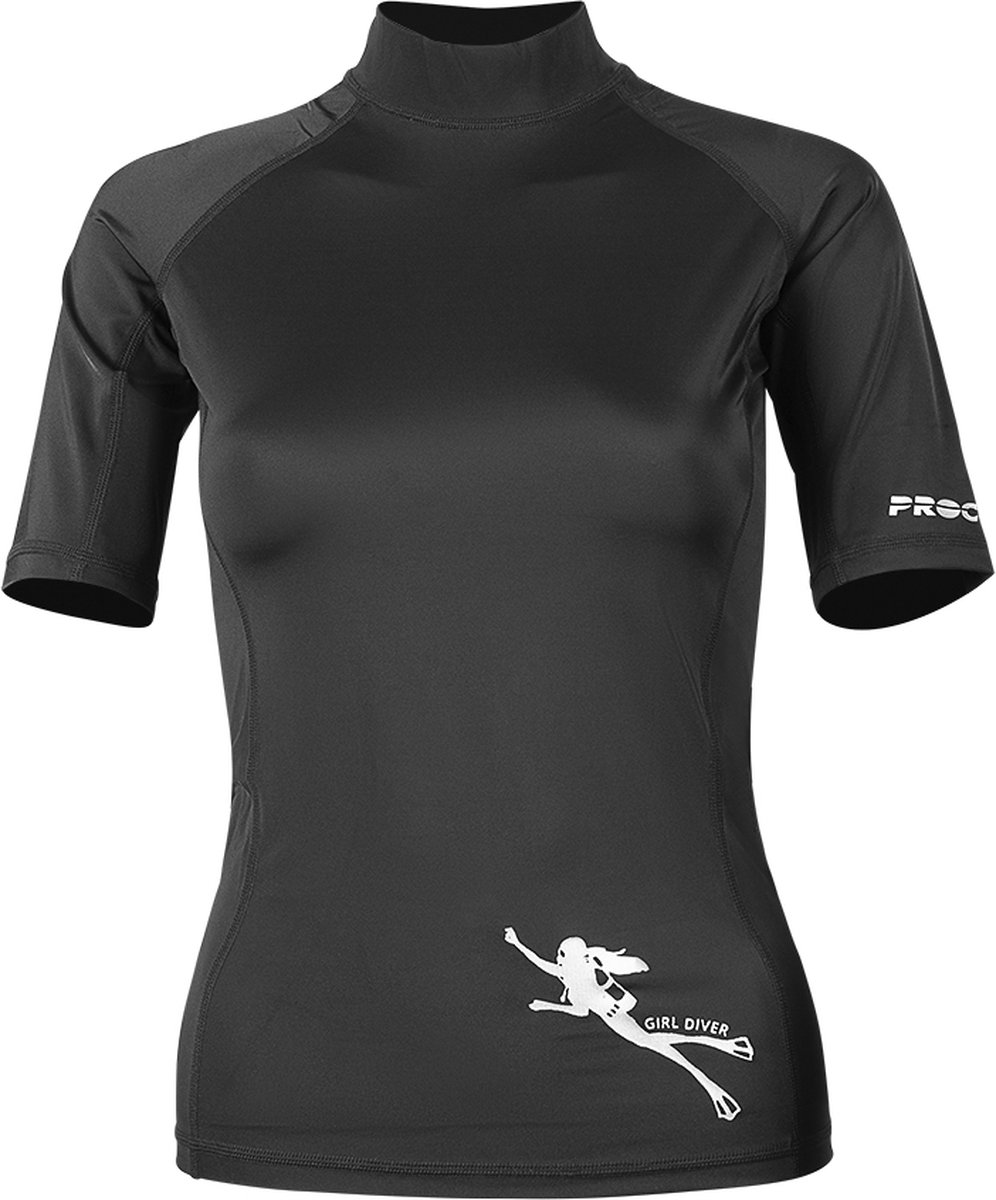 Procean UV-werend lycra shirt | Dames | Lady Diver | zwart | maat XL