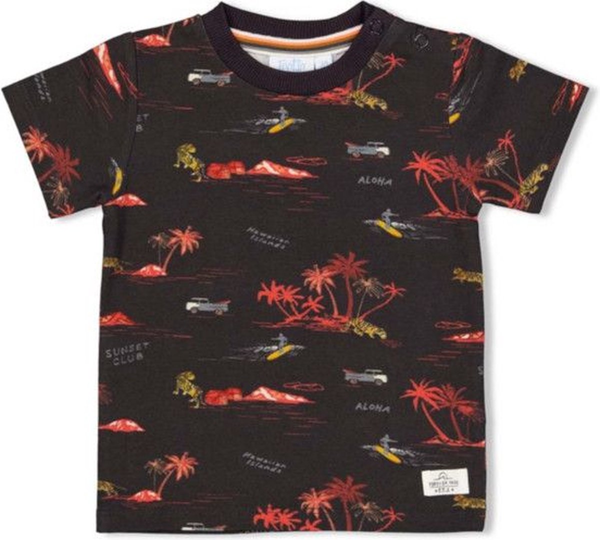 Feetje - Happy Camper - T-shirt - Antraciet - Mt 74