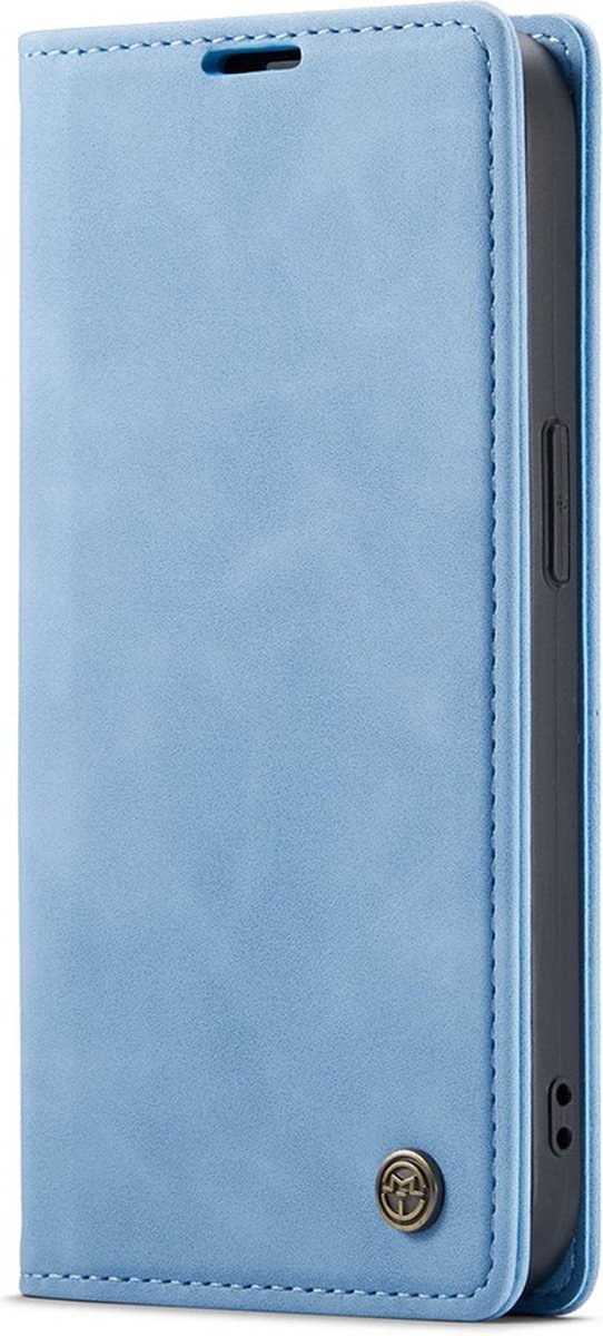 iPhone 14 Pro Max Bookcase hoesje - CaseMe - Effen Lichtblauw - Kunstleer