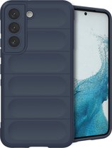 iMoshion Hoesje Geschikt voor Samsung Galaxy S22 Hoesje Siliconen - iMoshion EasyGrip Backcover - Donkerblauw