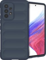 iMoshion Hoesje Geschikt voor Samsung Galaxy A53 Hoesje Siliconen - iMoshion EasyGrip Backcover - Donkerblauw