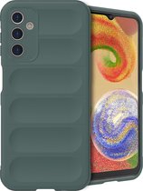iMoshion Hoesje Geschikt voor Samsung Galaxy A14 (5G) / A14 (4G) Hoesje Siliconen - iMoshion EasyGrip Backcover - Donkergroen