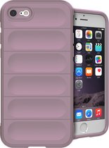 iMoshion Hoesje Geschikt voor iPhone SE (2022) / SE (2020) / 8 / 7 Hoesje Siliconen - iMoshion EasyGrip Backcover - Paars