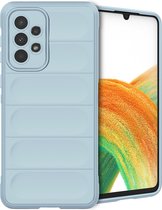 iMoshion Hoesje Geschikt voor Samsung Galaxy A33 Hoesje Siliconen - iMoshion EasyGrip Backcover - Lichtblauw