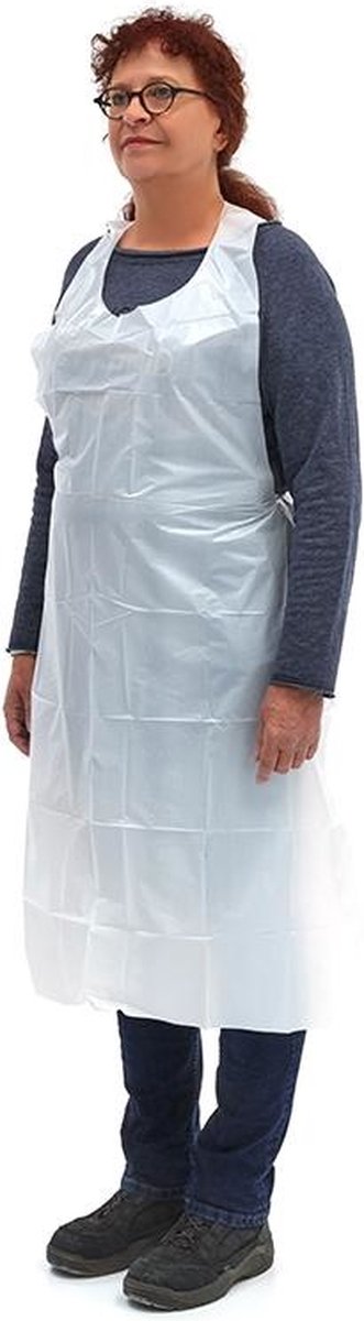 Goedkoopste Romed pe schorten wit, per 100 (80x125cm) Romed - Wit - PE