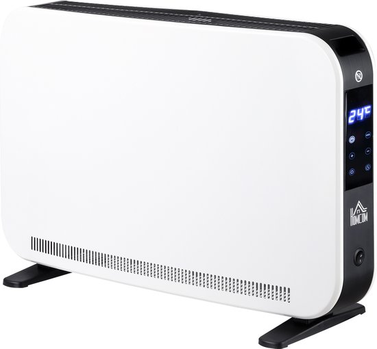 HOMCOM - Kachel - met Digitaal scherm - 3 Verwarmingsniveaus - met Timer