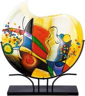 Decoratie vaas collor summer - vaas glas - multi color - 10x47x53 cm handwerk art