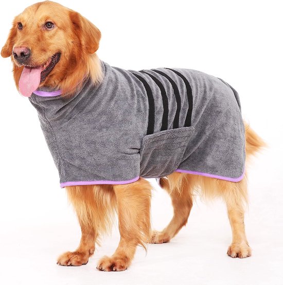 Serviette pour animaux de compagnie à séchage rapide, serviette de bain  pour chien, peignoir de bain