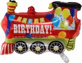 Verjaardag voor kind, jongen -folie helium Trein(train) ballon met rietje 65*56cm
