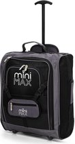 Koffer voor kinderen, met rugzak en tas voor je favoriete pop, actiefiguur, beer, zwart, MINIMAX