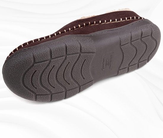 Pantoufles femmes Homme - Pantoufles - Mocassins - Tan - Antidérapants - Taille 46/47 - Comfeet