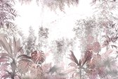 Fotobehang Tropical Trees And Leaves For Digital Printing Wallpaper, Custom Design Wallpaper - 3D - Vliesbehang - 405 x 270 cm