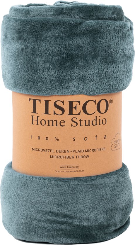 Tiseco Home Studio - Plaid COSY - microflannel - 220 g/m² - 240x220 cm - Blue fusion