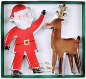 koekuitsteker - kerst - kersman - rendier - set van 2 - meri meri - ca. 12 a 13 cm