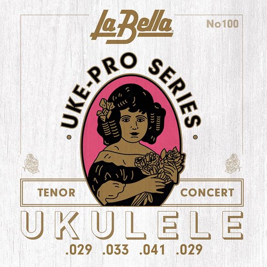 La Bella Uke-Pro Series snarenset voor concert/tenor ukelele, rectified nylon
