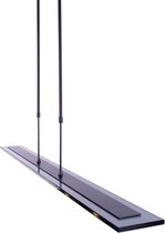 Verstelbare hanglamp Vigo | zwart | glas / metaal | 100 cm lang | in hoogte verstelbaar tot 145 cm | eettafellamp | modern design